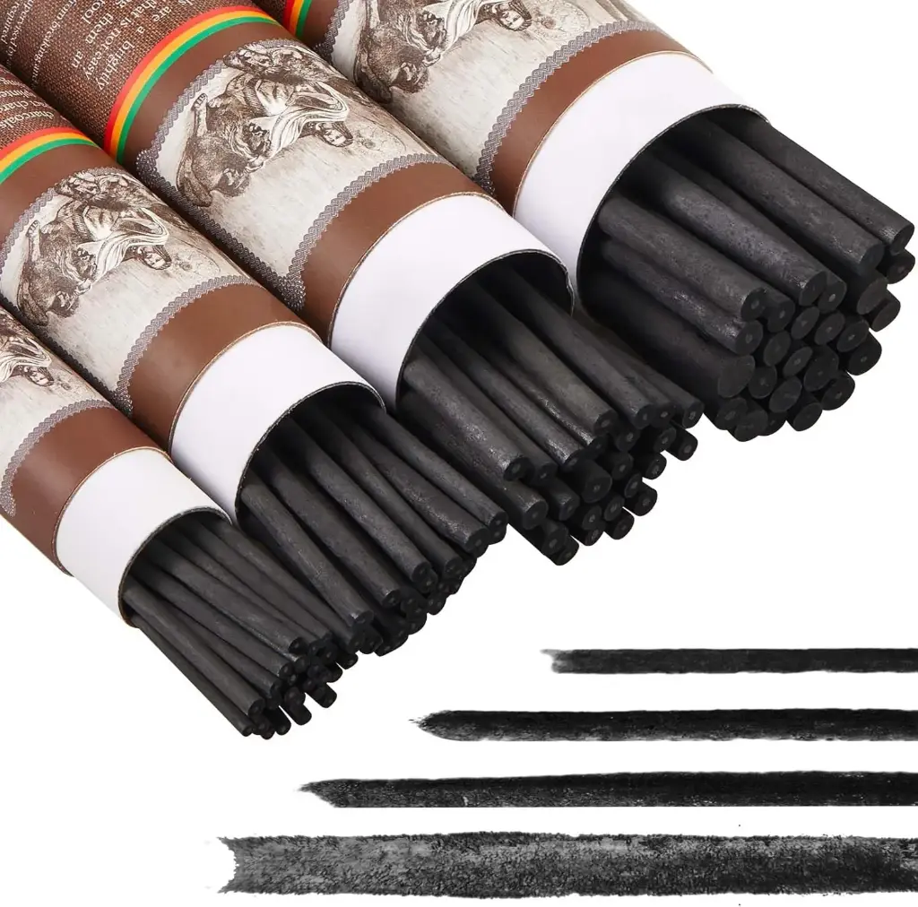 Willow Charcoal Sticks - 4 Pieces