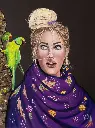 Lady and Parrots