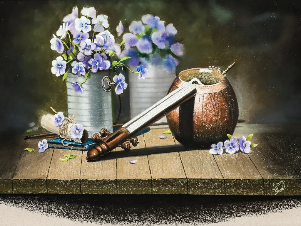 Violets And Fiddle