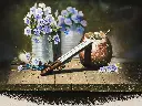 Violets And Fiddle