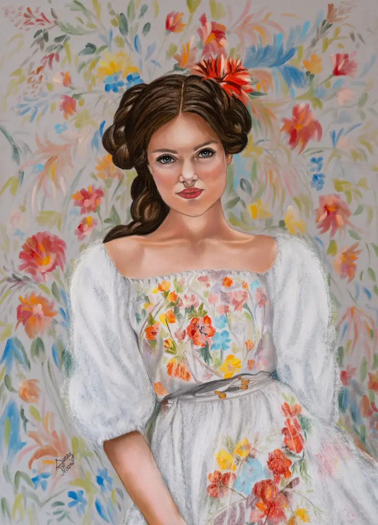 Lady in Floral Dress Standard Limited-Edition Print