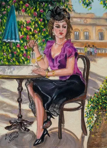 Lady In Cafe