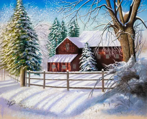 Winter Cottage Standard Limited-Edition Print 